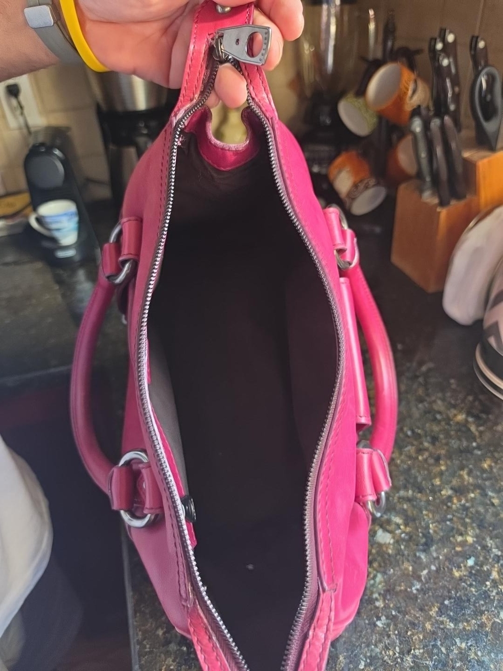 ✨️Vintage CELINE Burgundy Leather Boogie-Style Satchel ✨ NWOT - Picture 5 of 10